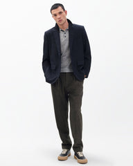 Downing Lightweight Cashmere Polo - Heather Grey