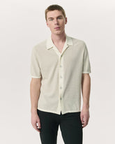 Avery Zig-Zag Zuma Knit Shirt - Ivory