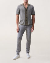 Micha Camp-Collar Knit Shirt - Gravel Multi