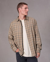 Matthew Flannel Shirt - Taupe Plaid