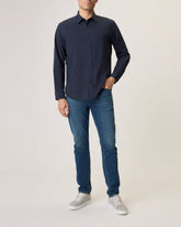 Griffin Hemp-Cotton Shirt - Navy