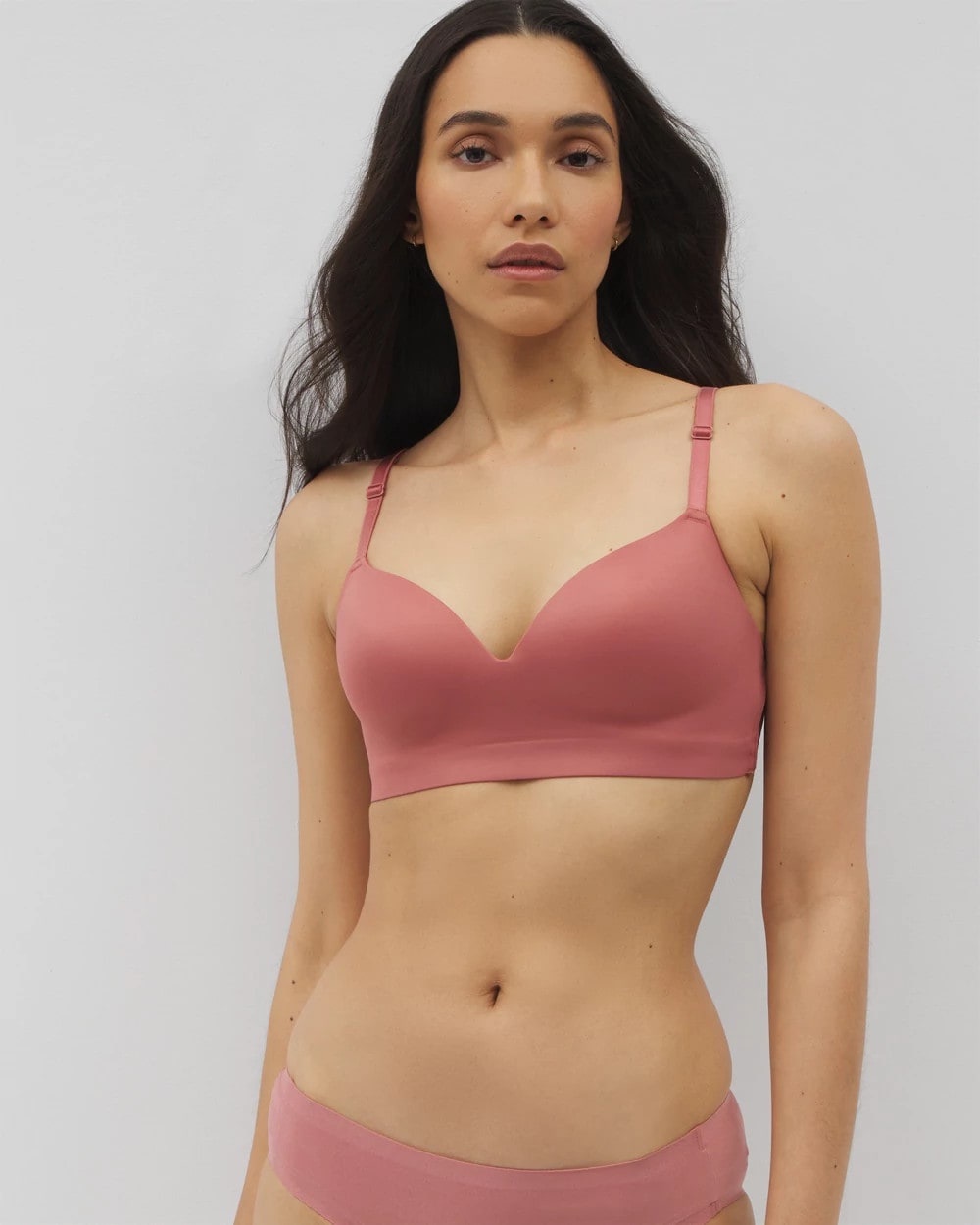 Luxe Wireless Bra with Lace Back - Soma