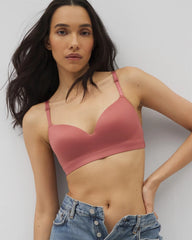 Luxe Wireless Bra with Lace Back - Soma