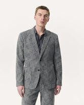 Butler Italian Tweed Patch Pocket Blazer - Navy Multi