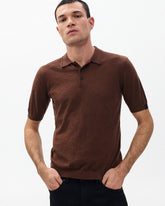 Downing Lightweight Cashmere Polo - Brown