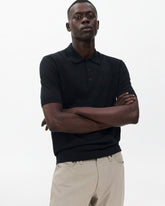 Downing Lightweight Cashmere Polo - Black
