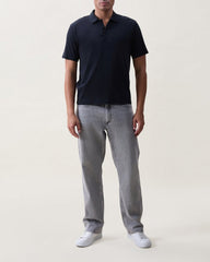 Classic Slub Cotton Polo - Black