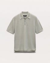 Harvey Knit Polo Shirt - Leaf Grey