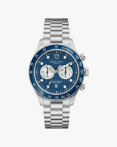 42mm - Silver Blue Reid Chronograph Bracelet Watch