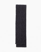 Cable-Knit Scarf - Navy Multi