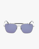 Ryan Square Aviator Sunglasses - Silver Blue