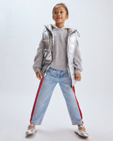 Mini Miramar Track Pants - Coney with Blue & Red Stripe