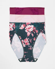 High-Leg Brief Panty with Lace 3 Pack - Soma