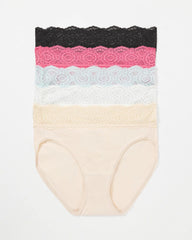 Crochet Lace High Leg Panty Pack - Soma