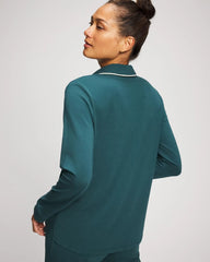 Long-Sleeve Notch Collar Pajama Top - Soma
