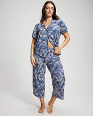 Piped Crop Pajama Pants - Soma