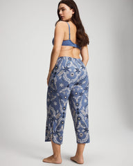 Piped Crop Pajama Pants - Soma