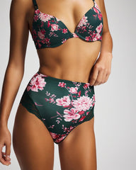 Tummy High-Waist Brief Panty with Lace - Soma