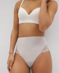 Tummy High-Waist Brief Panty with Lace - Soma