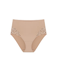 High-Waist Brief Panty with Lace - Soma