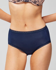 Cotton Brief Panty with Lace Trim - Soma