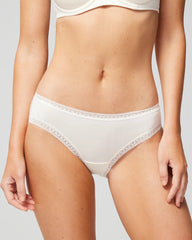 Cotton Hipster Panty with Lace Trim - Soma