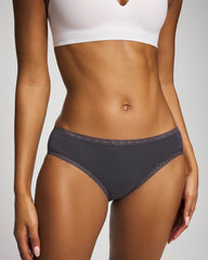 Cotton Hipster Panty with Lace Trim - Soma