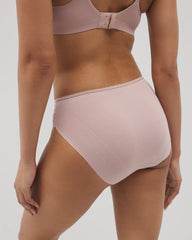 Cotton Blend High-Leg Panty with Lace - Soma