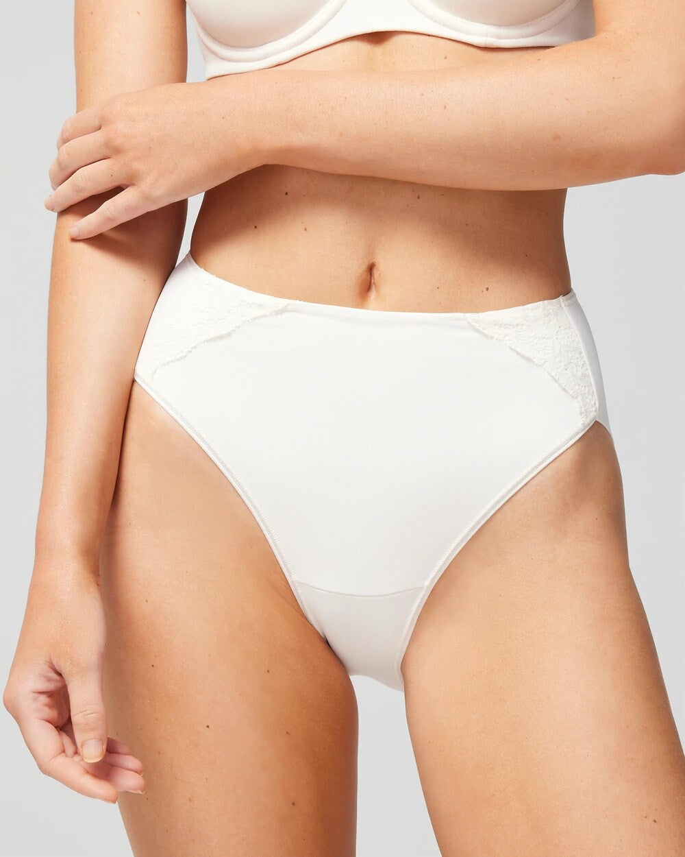 High-Leg Brief Panty with Lace - Soma