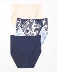 High-Leg Brief Panty with Lace 3 Pack - Soma