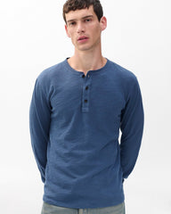Classic Flame Henley - Worn Indigo