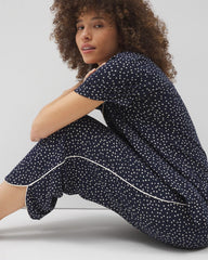 Piped Crop Pajama Pants - Soma