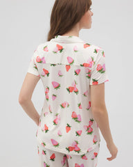 Short Sleeve Notch Collar Pajama Top - Soma