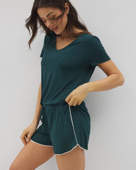 Solid Piped Pajama Shorts - Soma