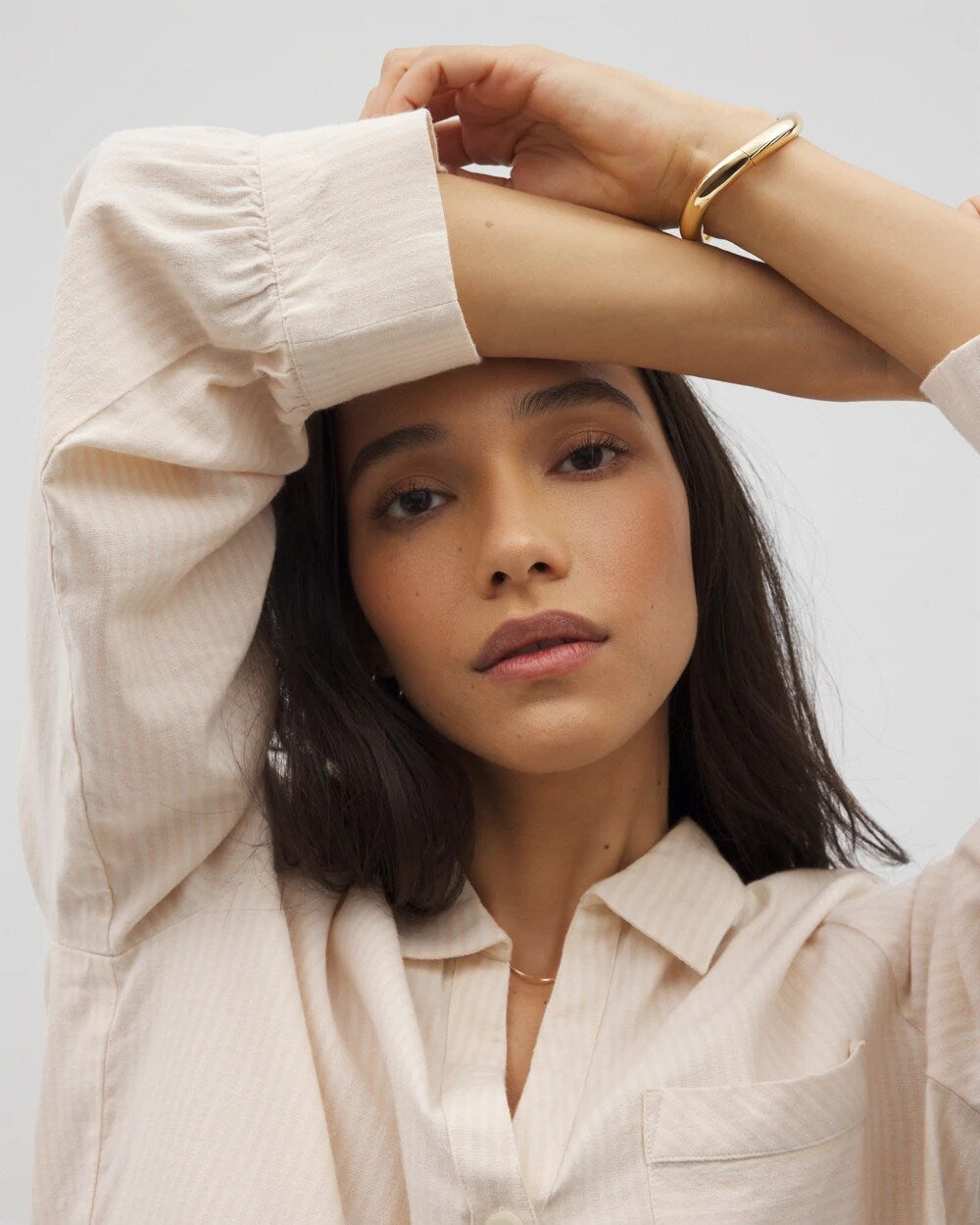 Beach Cotton Long Sleeve Button-Up - Soma