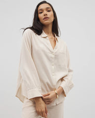 Beach Cotton Long Sleeve Button-Up - Soma