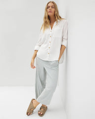 Beach Cotton Long Sleeve Button-Up - Soma