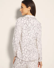 Long-Sleeve Notch Collar Pajama Top - Soma