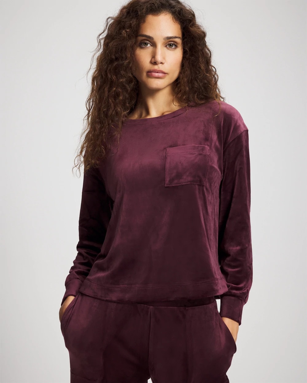 Velour Crewneck Sweatshirt - Soma