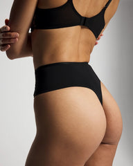 Tattoo Lace Embroidered High Waist Thong Panty - Soma