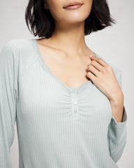Pointelle Long Sleeve Pajama Top - Soma