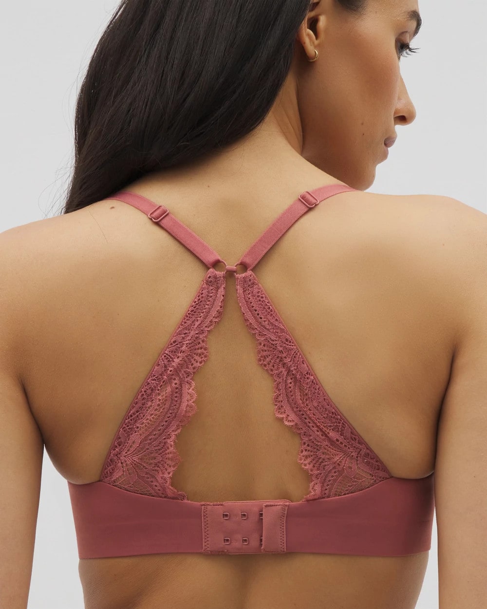 Luxe Wireless Bra with Lace Back - Soma