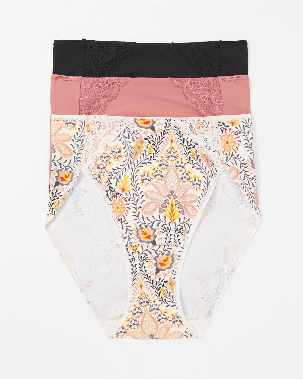 High-Leg Brief Panty with Lace 3 Pack - Soma