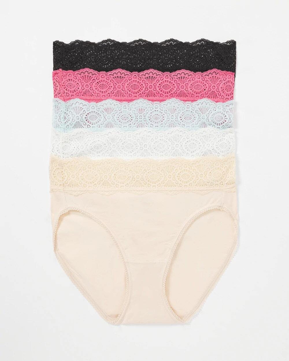 Crochet Lace High Leg Panty Pack - Soma