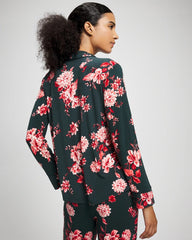 Cool Nights Long Sleeve Notch Collar with Piped Placket Pajama Top - Soma