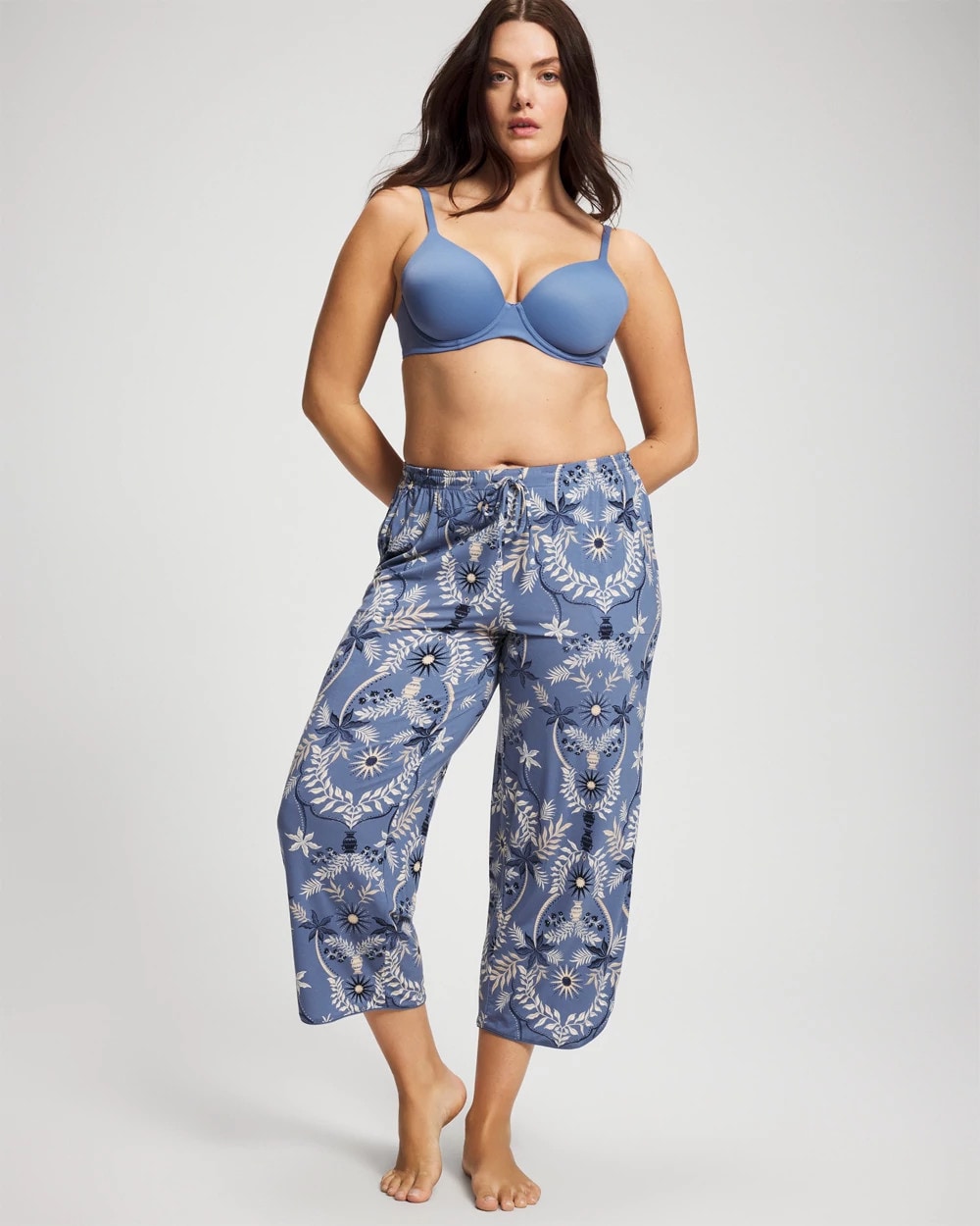 Piped Crop Pajama Pants - Soma