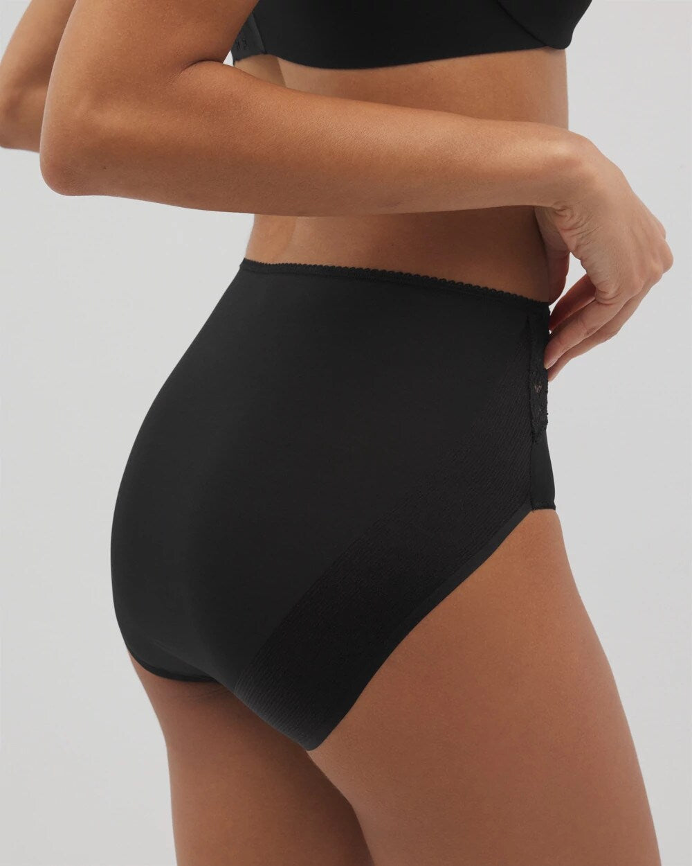 Vanishing Edge Microfiber Modern Brief Panty with Lace - Soma