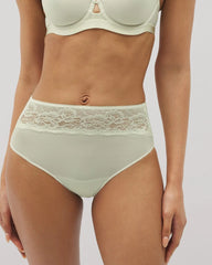 Vanishing Edge Microfiber Modern Brief Panty with Lace - Soma