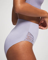 Tummy High-Waist Brief Panty with Lace - Soma
