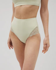 Tummy High-Waist Brief Panty with Lace - Soma